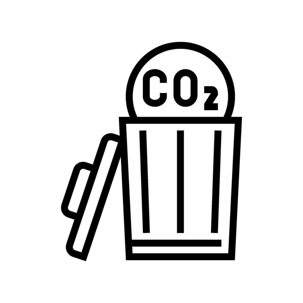 utilization carbon line icon vector illustration