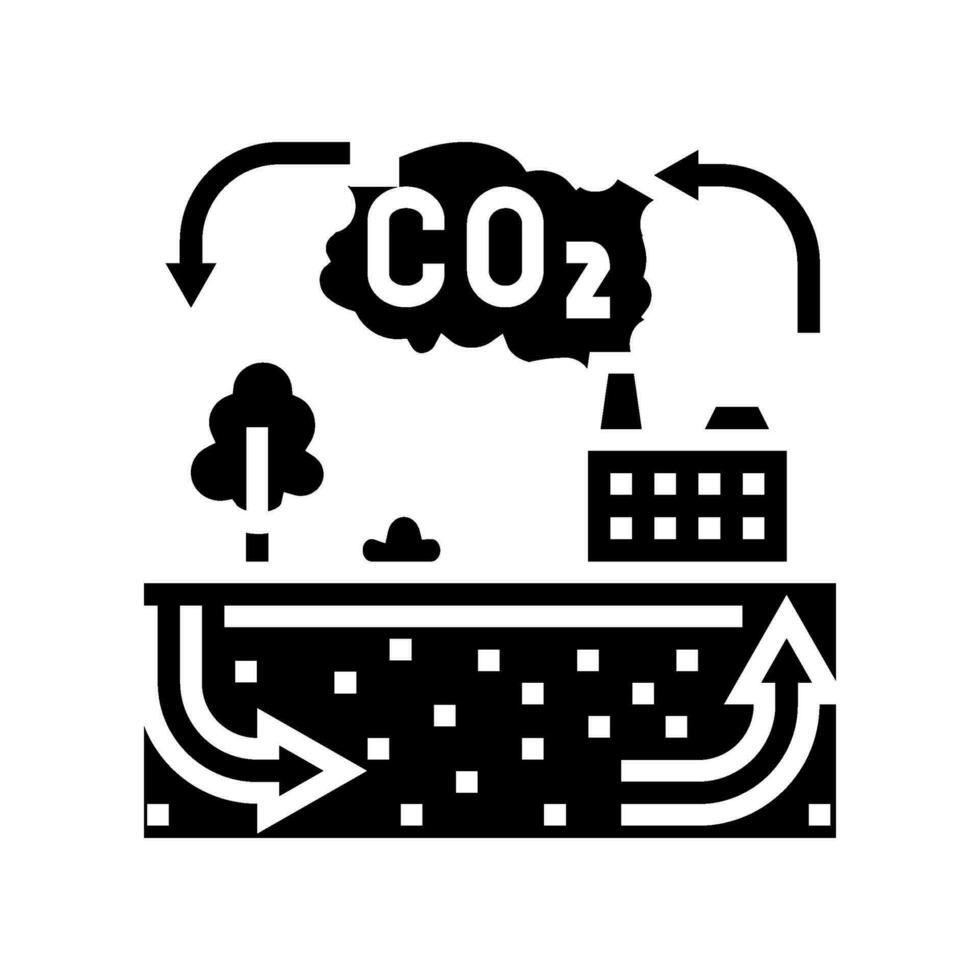 cycle carbon glyph icon vector illustration