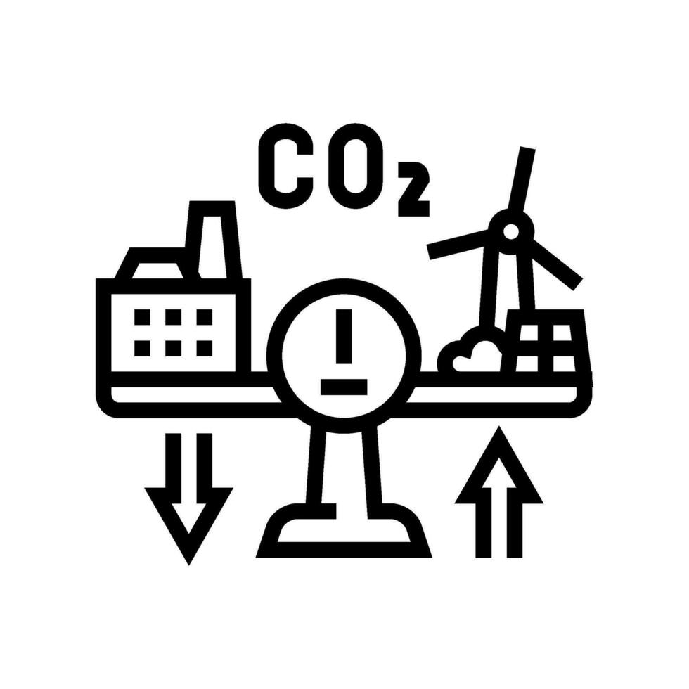 offset carbon line icon vector illustration