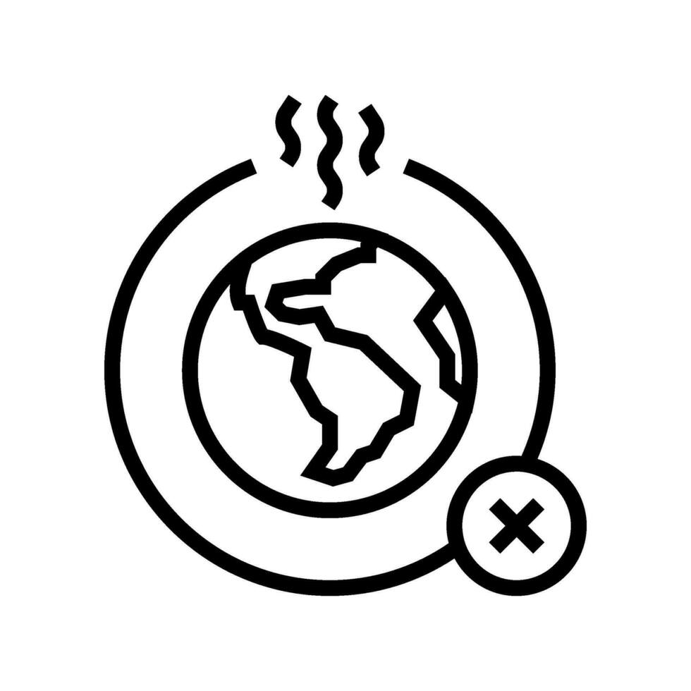 greenhouse gas reduction carbon line icon vector illustration