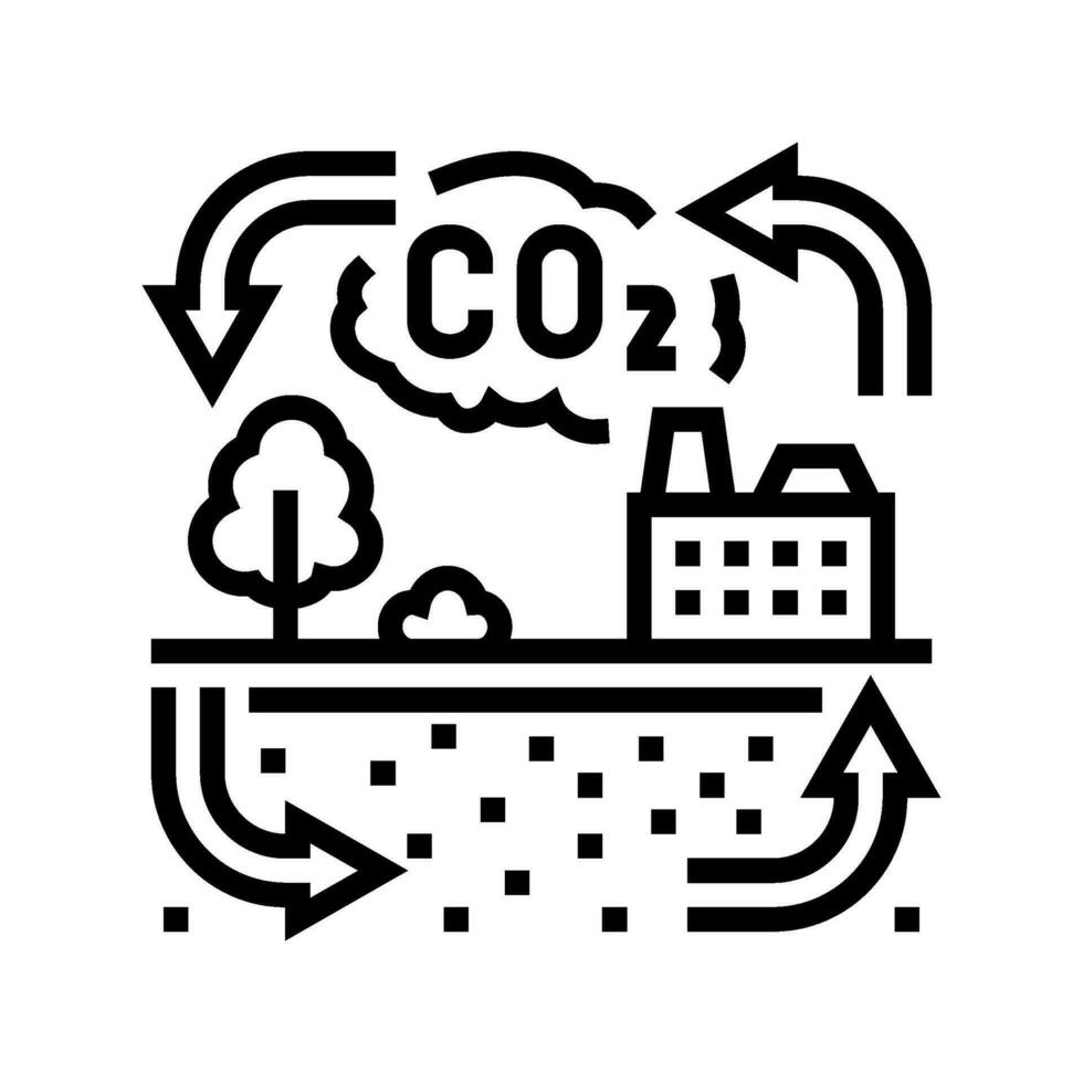 cycle carbon line icon vector illustration