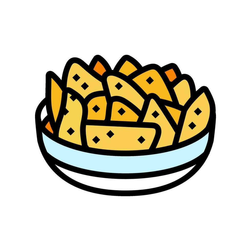 nachos mexicano cocina color icono vector ilustración