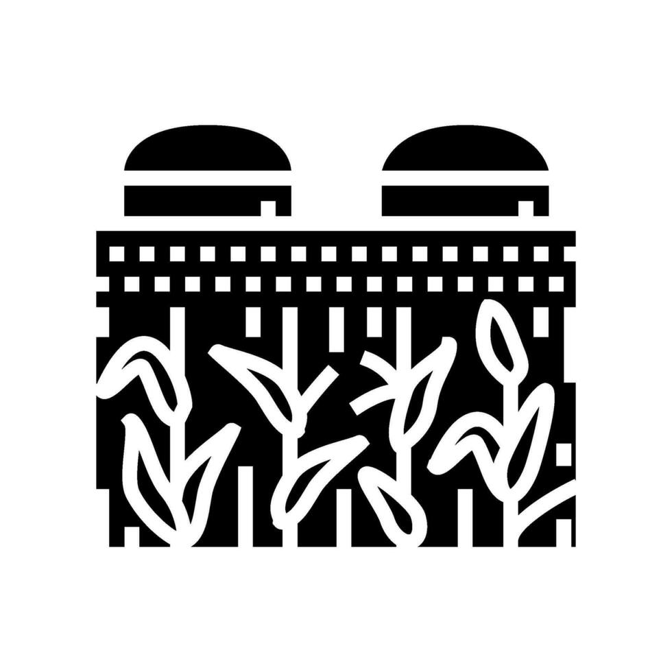bioenergy farming biomass glyph icon vector illustration