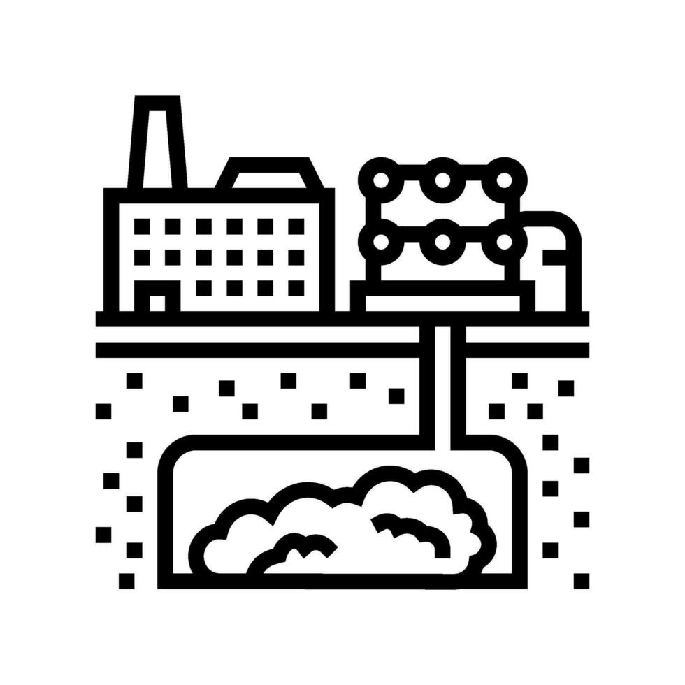 sequestration carbon line icon vector illustration