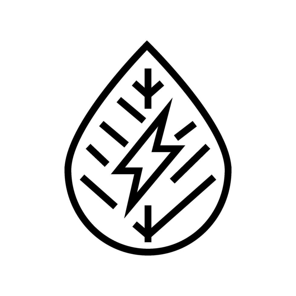 electricity biomass line icon vector illustration