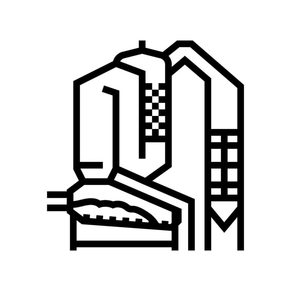 combustion biomass line icon vector illustration