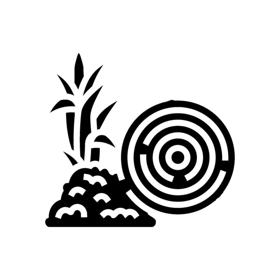 feedstock biomass glyph icon vector illustration