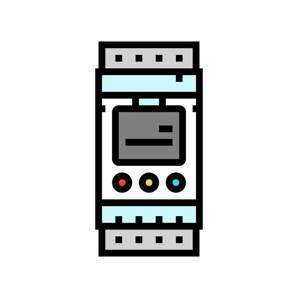 programmable timer energy conservation color icon vector illustration