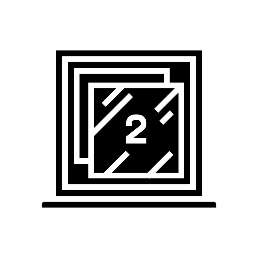 double pane windows energy conservation glyph icon vector illustration