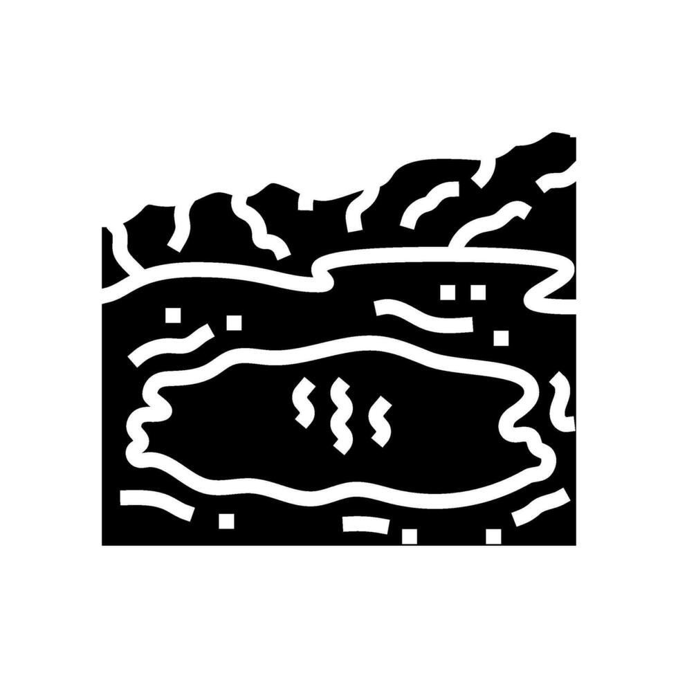hot spring geothermal energy glyph icon vector illustration