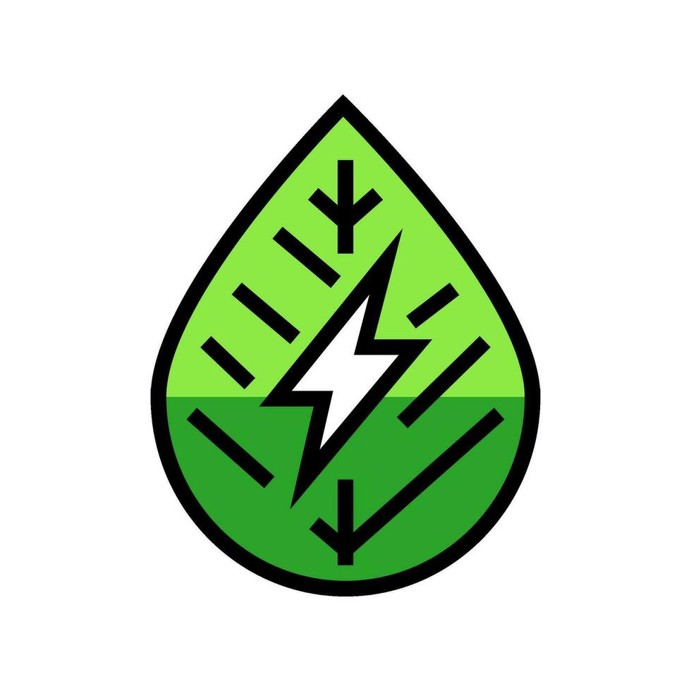 electricity biomass color icon vector illustration