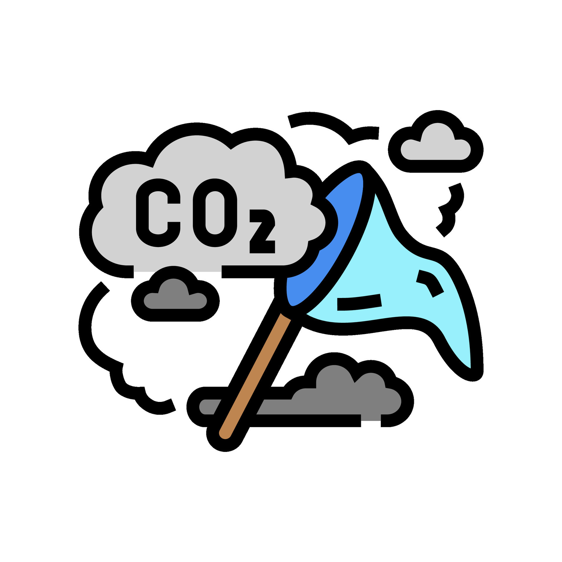 co absorption carbon color icon vector illustration 36278673 Vector Art at Vecteezy