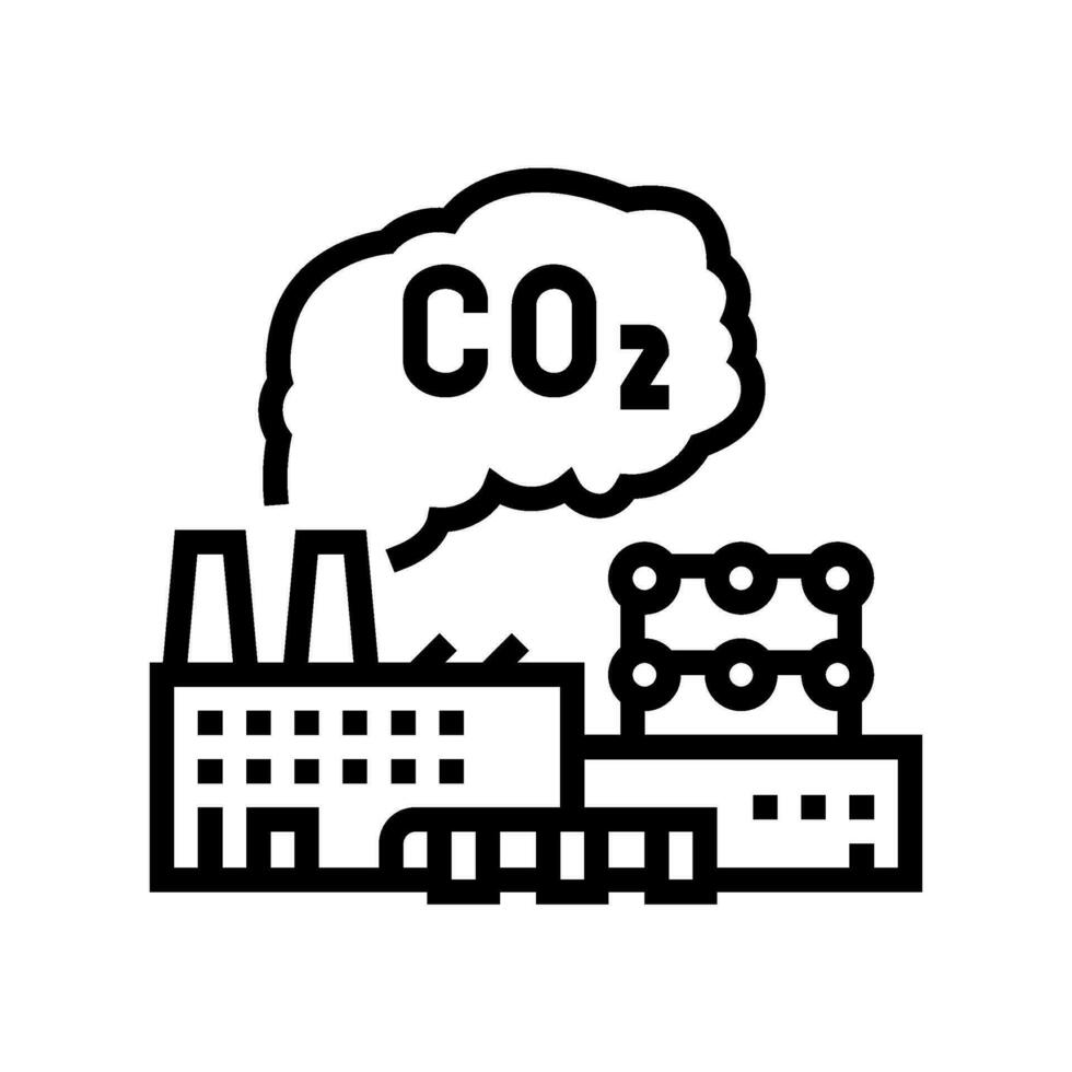 capture plant carbon line icon vector illustration
