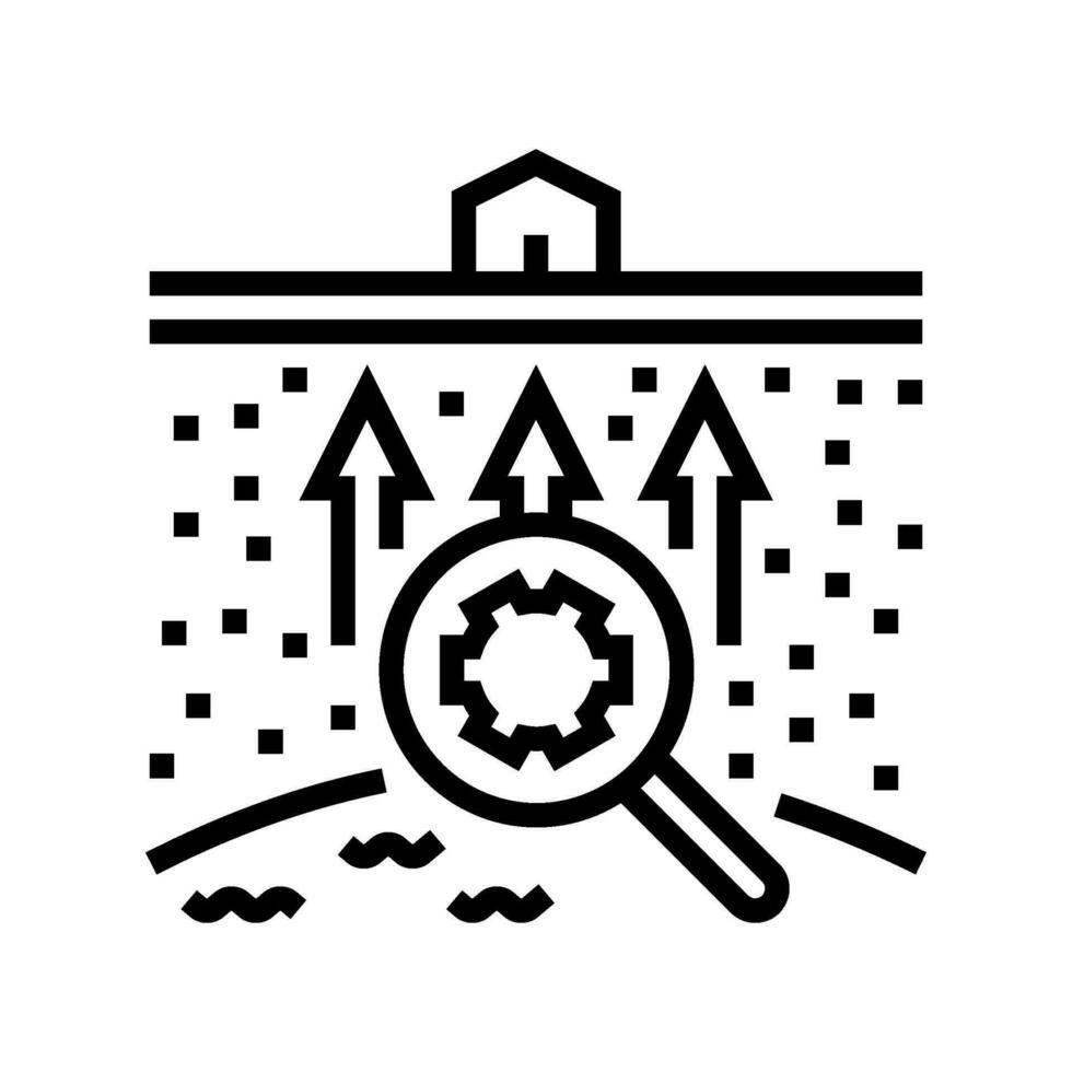 energy exploration geothermal line icon vector illustration
