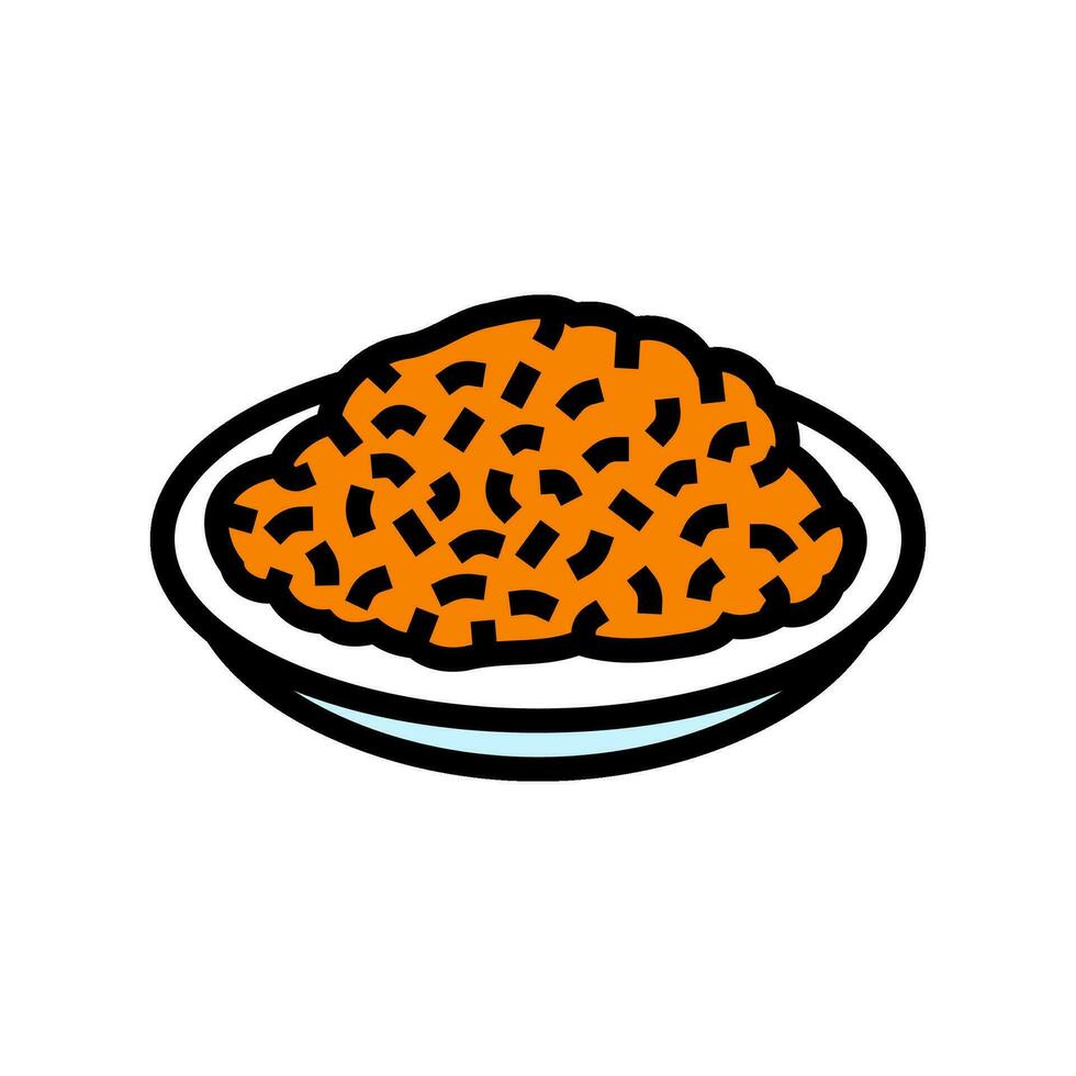 rice mexican cuisine color icon vector illustration