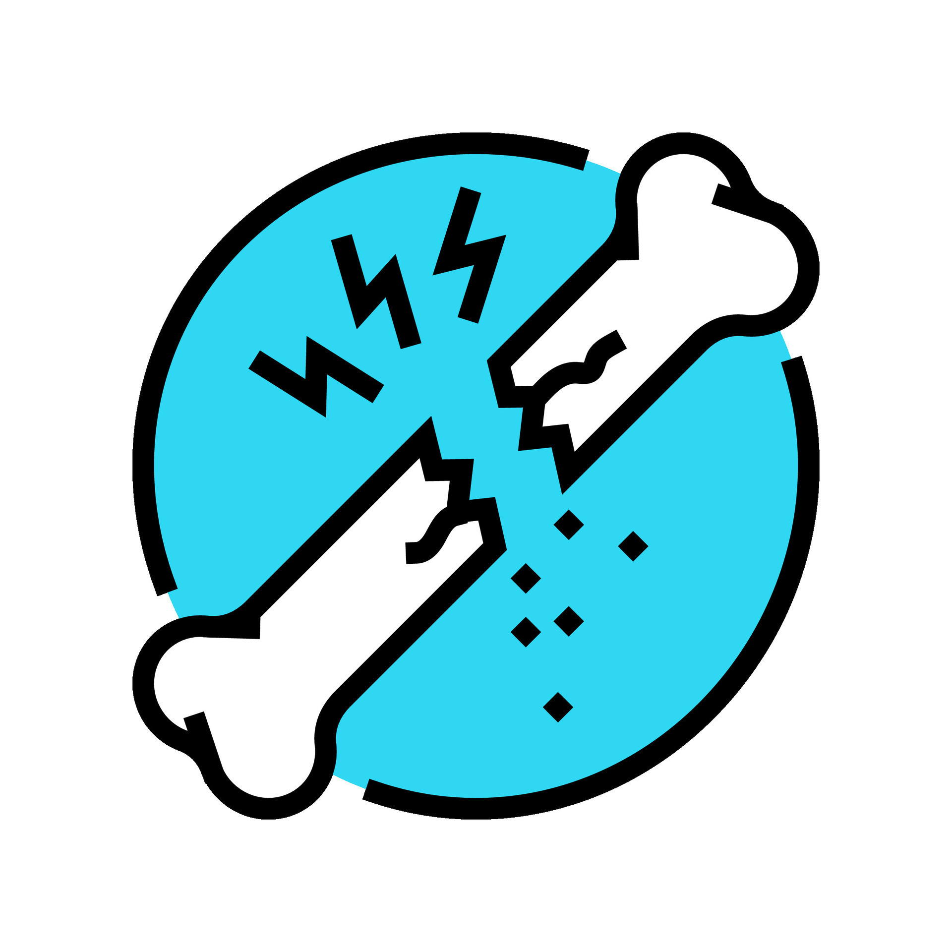 brittle bone osteoporosis bone color icon vector illustration 36278847