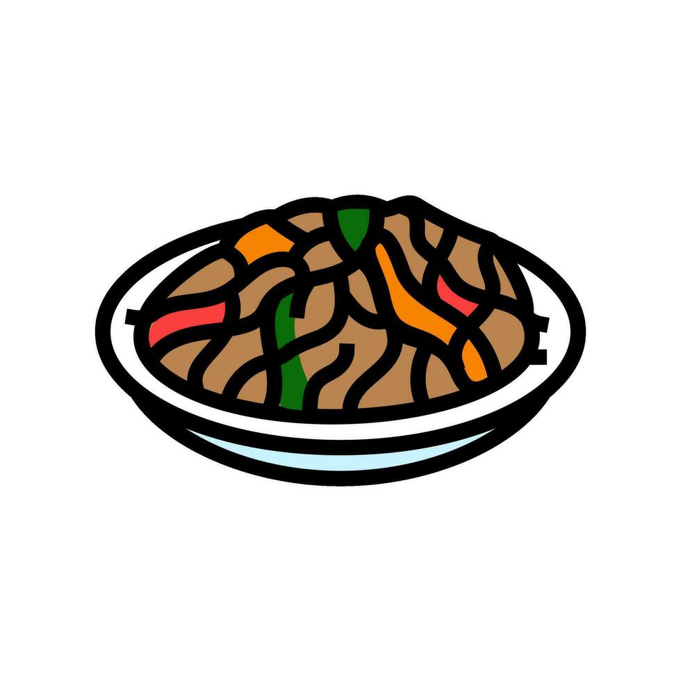 fajitas mexican cuisine color icon vector illustration