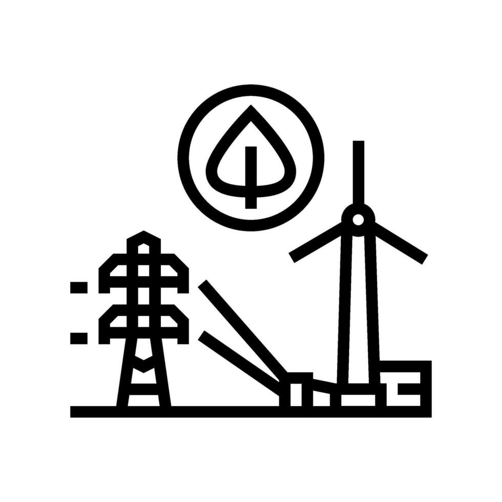 innovation electric grid line icon vector illustration
