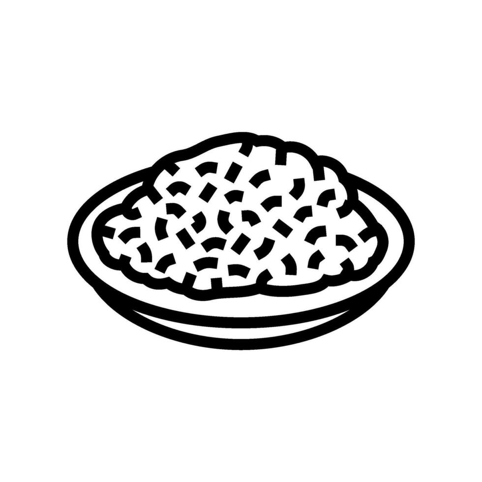rice mexican cuisine line icon vector illustration