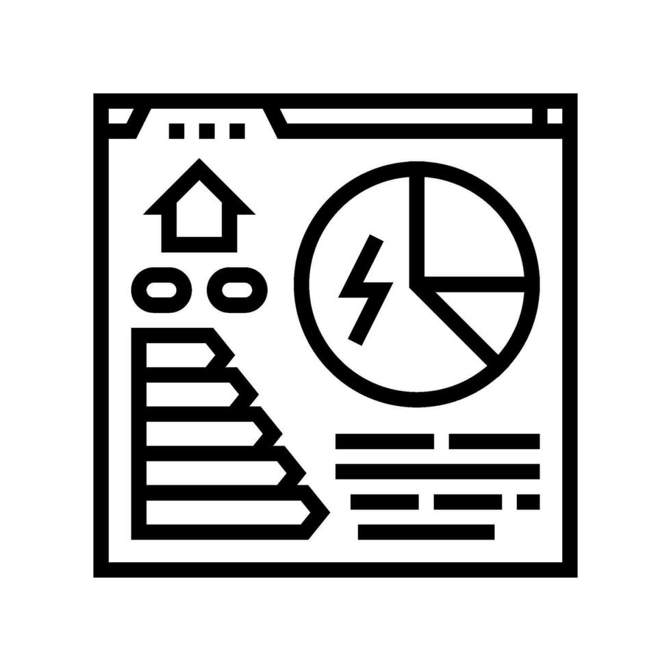 auditing energy conservation line icon vector illustration