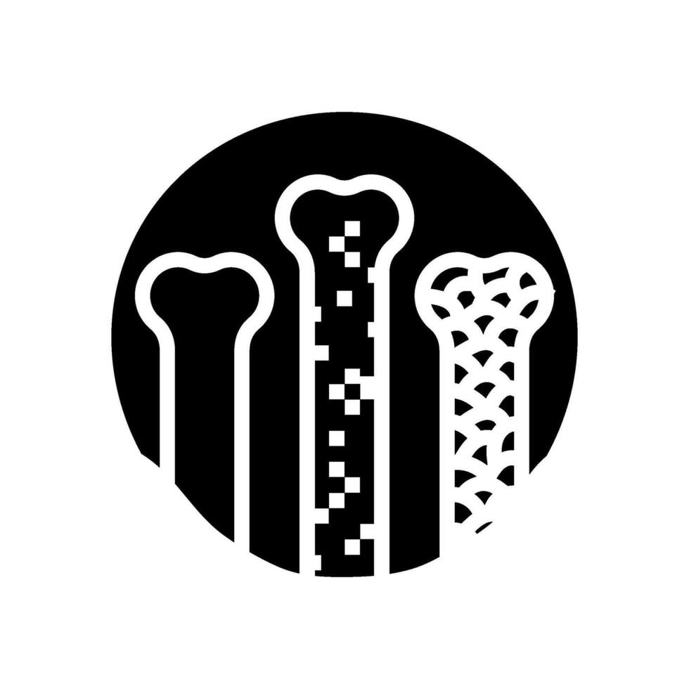 density bone osteoporosis glyph icon vector illustration