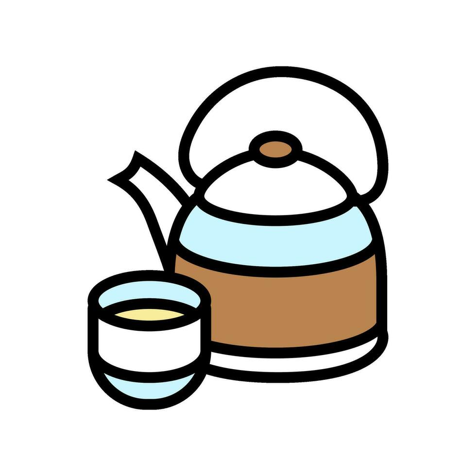 chinese tea chinese cuisine color icon vector illustration