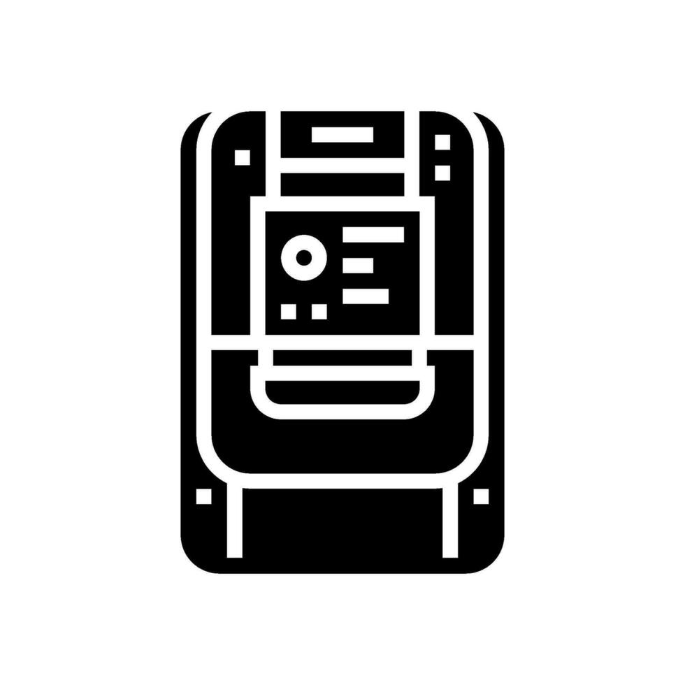 inteligente metros eléctrico cuadrícula glifo icono vector ilustración