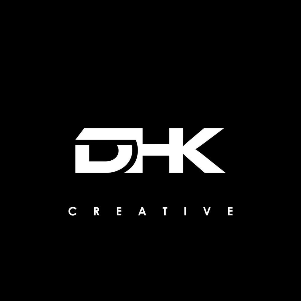 dhk letra inicial logo diseño modelo vector ilustración