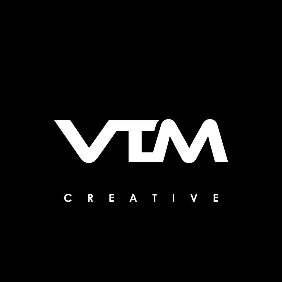 vtm letra inicial logo diseño modelo vector ilustración