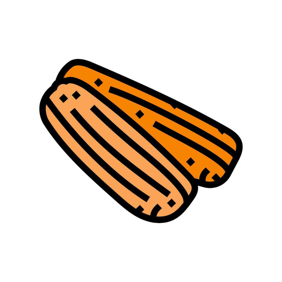 churros mexican cuisine color icon vector illustration