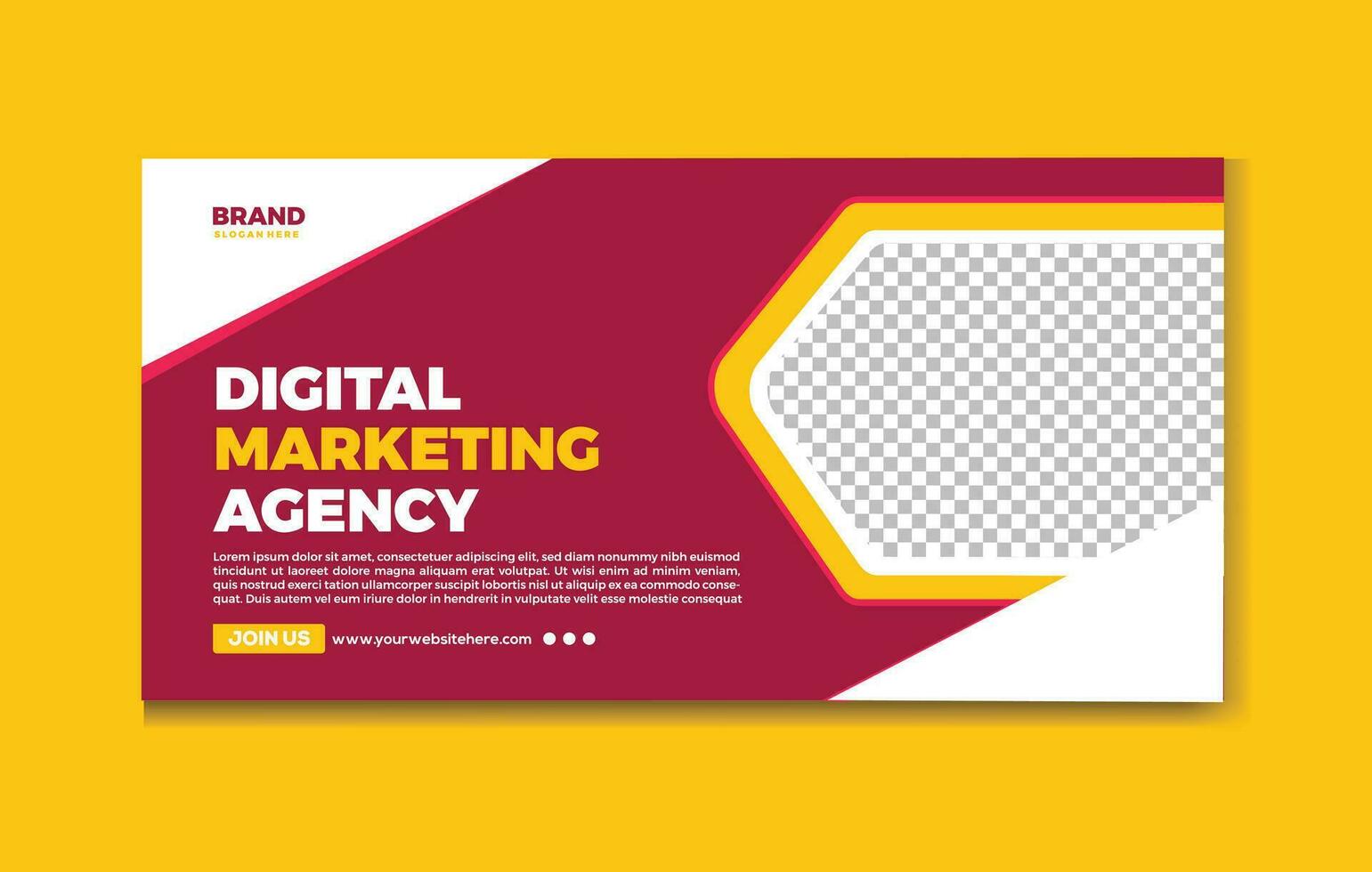 Digital marketing agency banner template design, free vector