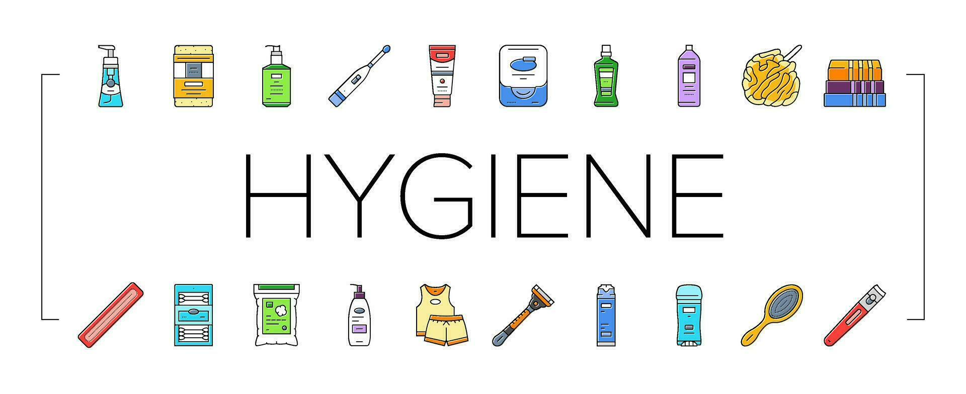 hygiene virus hand soap clean icons set vector