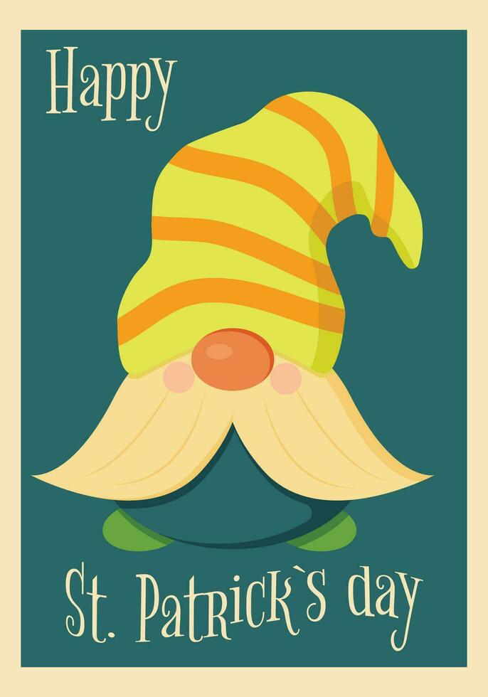Vector illustration of Happy Saint Patrick s Day card