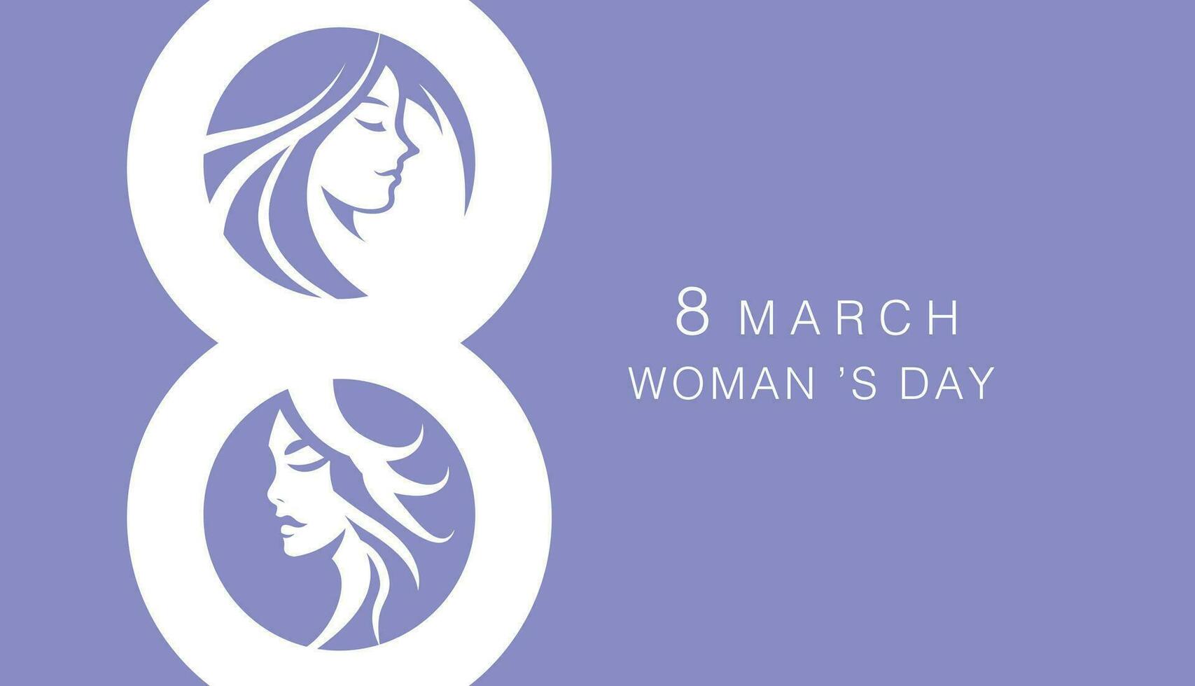 Women's day banner , 8 march, minimal line, vector