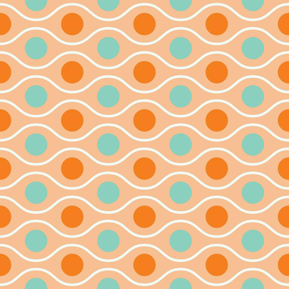 Retro geometric seamless pattern vector image