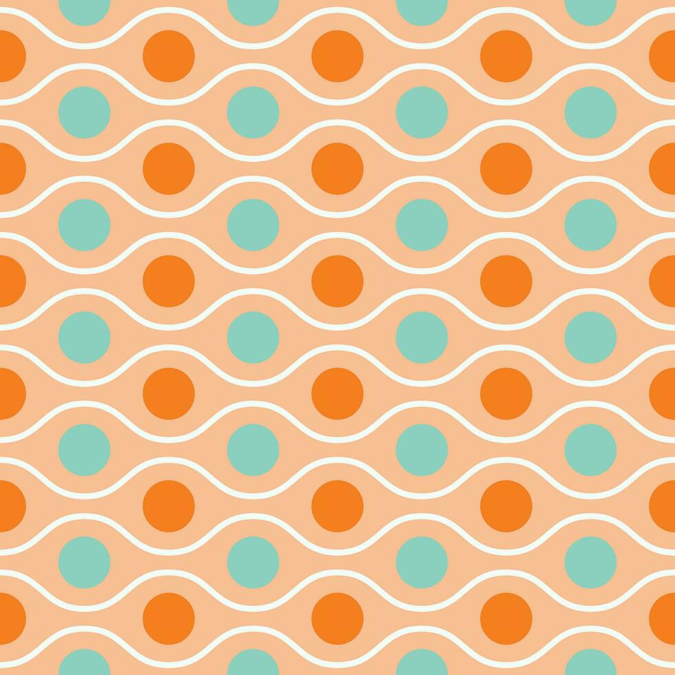 Retro geometric seamless pattern vector image