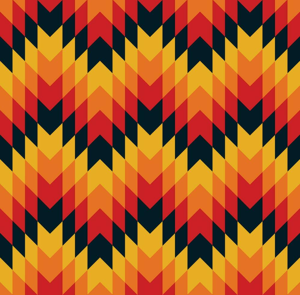 Retro geometric seamless pattern vector image