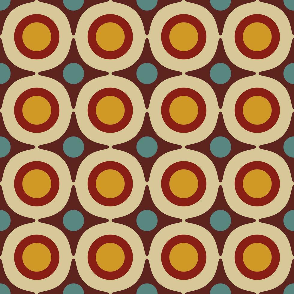 Retro geometric seamless pattern vector image