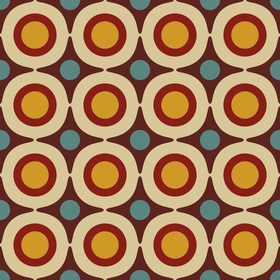 Retro geometric seamless pattern vector image