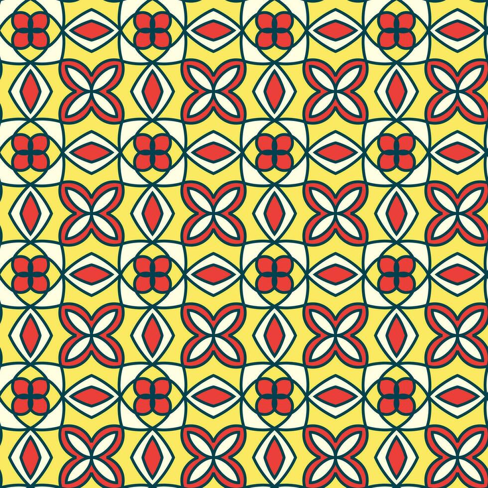 Retro geometric seamless pattern vector image