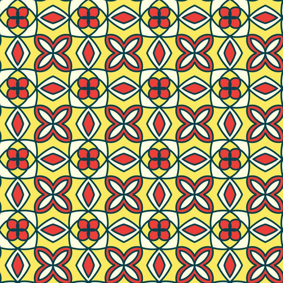 Retro geometric seamless pattern vector image