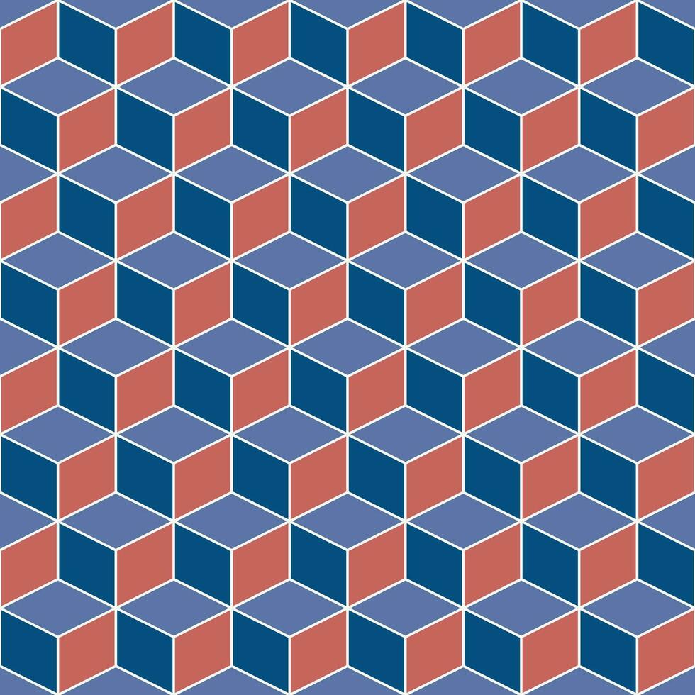 Retro geometric seamless pattern vector image