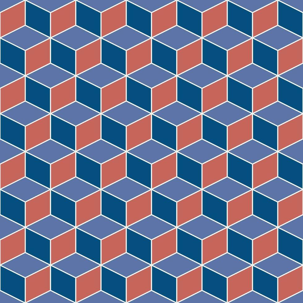 Retro geometric seamless pattern vector image