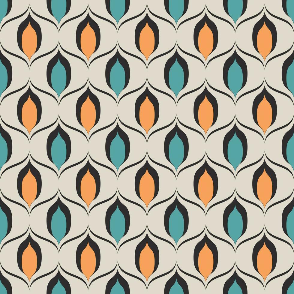 Retro geometric seamless pattern vector image