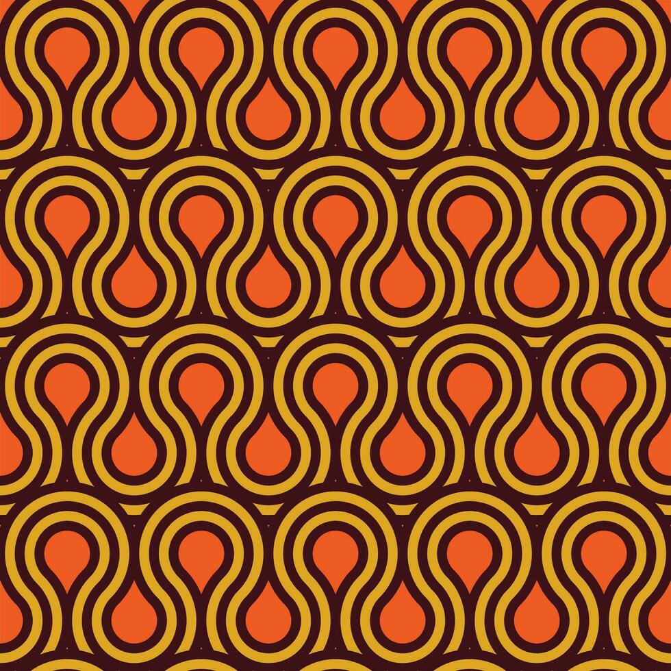 Retro geometric seamless pattern vector image