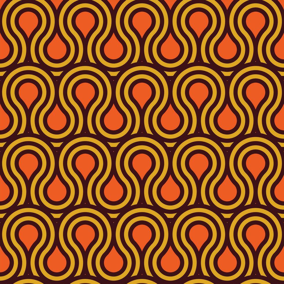 Retro geometric seamless pattern vector image