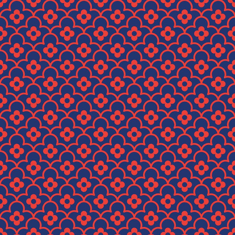 Retro geometric seamless pattern vector image