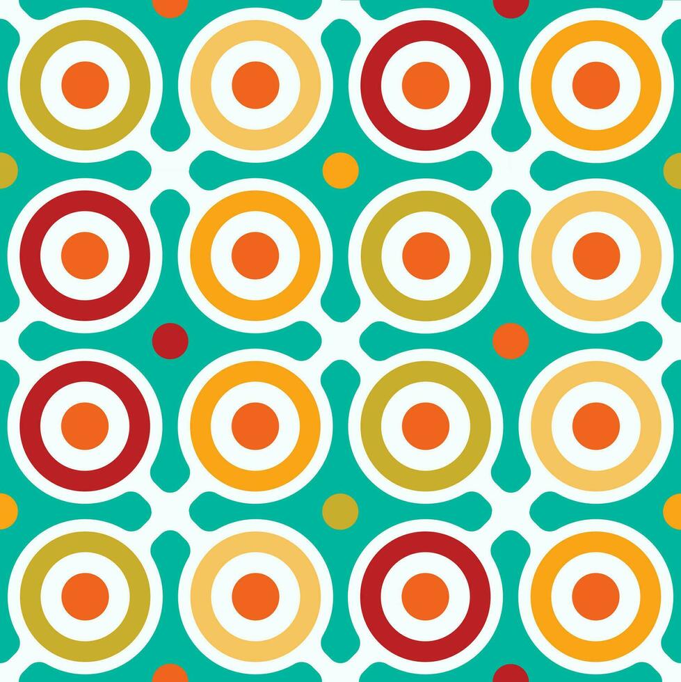 Retro geometric seamless pattern vector image