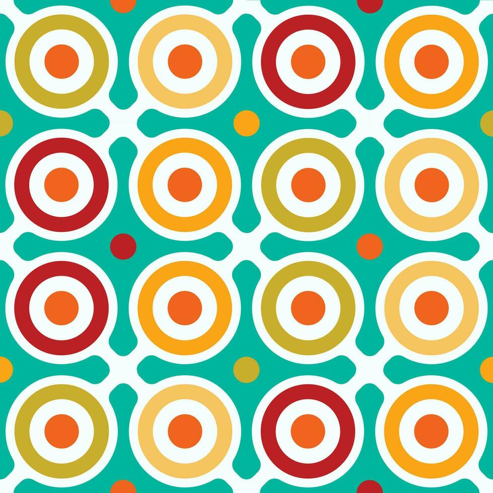 Retro geometric seamless pattern vector image