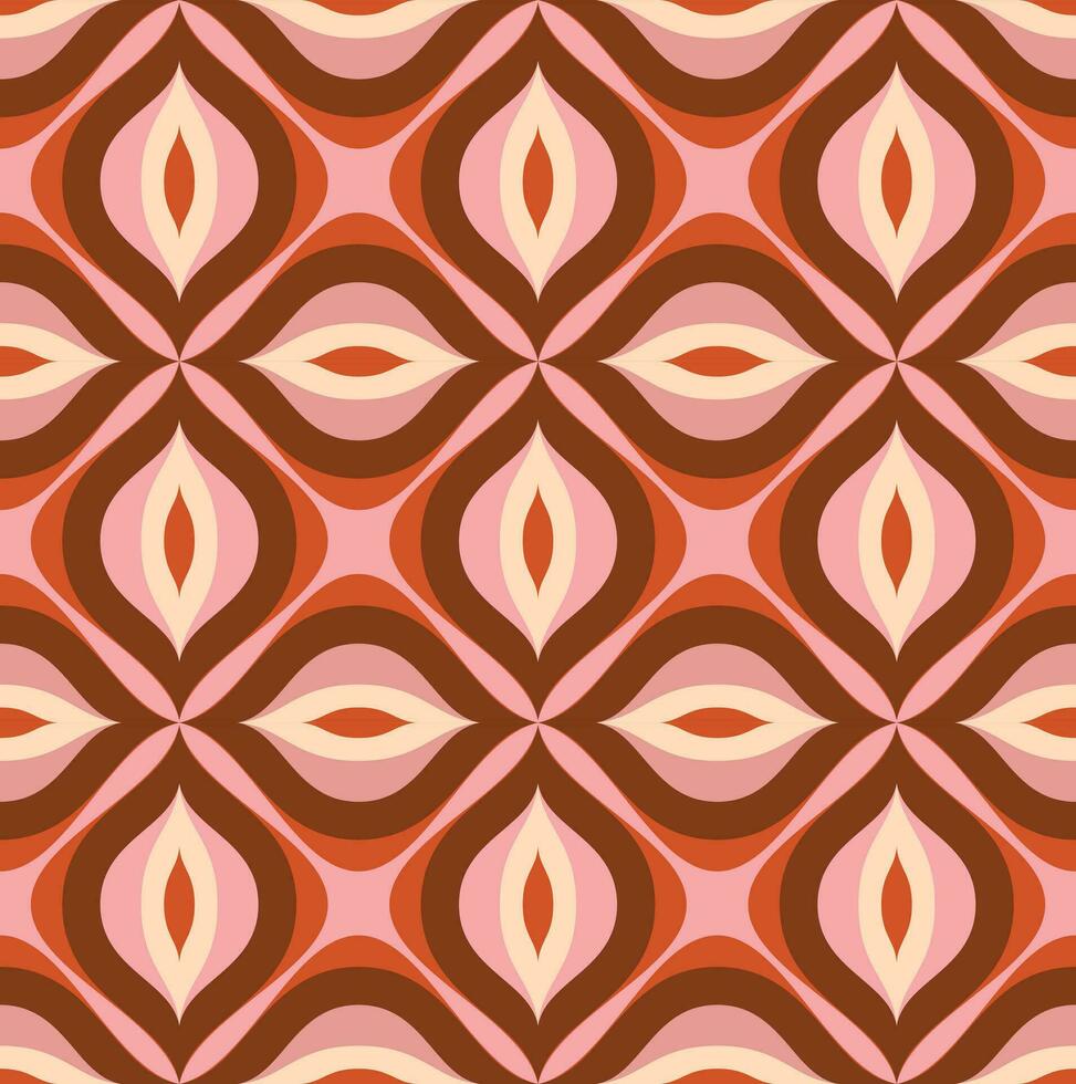 Retro geometric seamless pattern vector image